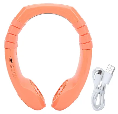 Image de Ventilateur de cou à suspendre, mini-refroidisseur d'air, portable, recharge USB, style sportif, refroidissement instantané, rouge