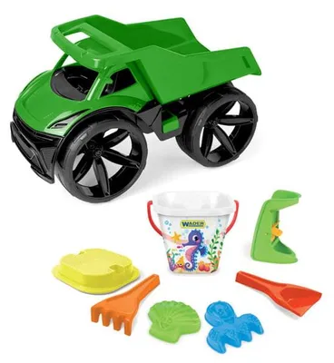 Zdjęcie produktu dla Maximus wywrotka zielona + komplet do piasku 7el.