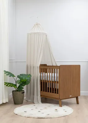 Produktbild von Betthimmel für Babys - Warmes Leinen - 55x55x200 cm