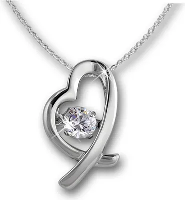 Image de SilberDream SET Chaîne Pendentif Zirconia mobile ARGENT Cœur DSK102W