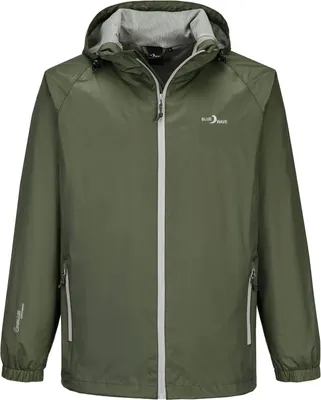 Produktbild von Blue Wave Herren Funktionsjacke Fabian - Outdoor-Jacke Regenjacke Wander- und Fahrradjacke in Oliv Größe S