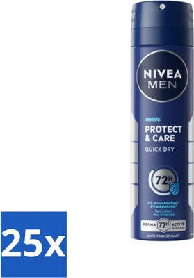 Image de Déodorant Spray Protect & Care NIVEA Men 150 ml - Pack avantage - 25 pièces
