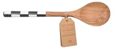 Immagine prodotto di Solo Natural – Cucchiaio di legno – Nero – 30 x 7 x 1,5 cm