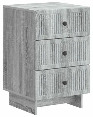 Image de Cabinet de chevet avec tiroir Sonoma gris 43 x 41 x 66,5 cm
