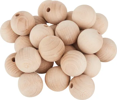 Produktbild von VBS Holzkugeln halbgebohrt "Ø 30 mm" 25 Stück
