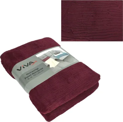 Produktbild von Kuscheldecke Flanell XL ca. 150x200cm 3D Prägung 5 Farben Wohndecke