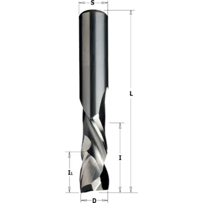 Obrázek produktu pro Fréza z tvrdokovu 10x32x80mm s pozitivními a negativními spirálami