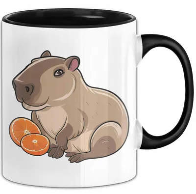 Produktbild von Capybara Tasse Geschenk Lustig Capybara-Liebhaber (Schwarz)