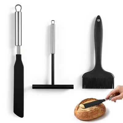 Produktbild von Crêpe-Set mit Teigverteiler, Spatel und Silikonbürste, 3-teilig