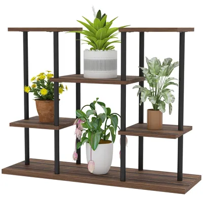 Immagine prodotto di Supporto per piante - Scaffale per fiori - Portavaso - Scaffale per piante - Scala per piante a quattro livelli