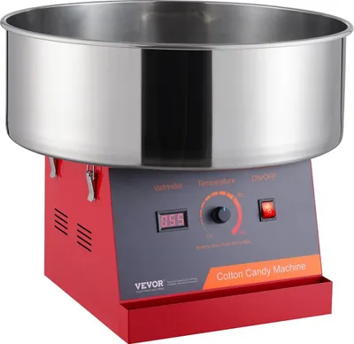 Zdjęcie produktu dla Elektryczna maszyna do waty cukrowej, urządzenie do produkcji waty cukrowej o mocy 1000 W, komercyjna maszyna do waty cukrowej z miską ze stali nierdzewnej i miarką do cukru, idealna na domowe urodziny dla dzieci, imprezy rodzinne (czerwona)