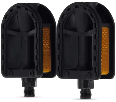 Immagine prodotto di 1 paio di pedali da bicicletta Pedali da bicicletta con catarifrangenti Pedali a piattaforma MTB leggeri 12-16 pollici nero