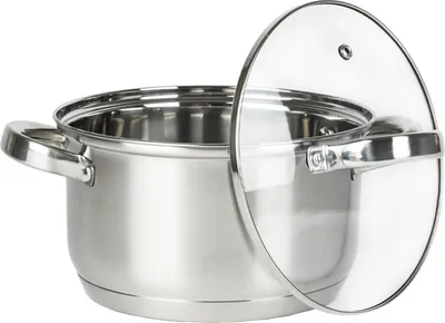 Produktbild von Topf 3 L Edelstahl 20 cm Kochtopf Suppentopf Induktion Universaltopf Fleischtopf