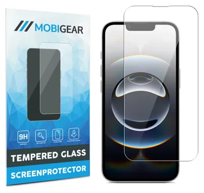 Produktbild von Mobigear iPhone 16e Panzerglas-Displayschutzfolie aus gehärtetem Glas – kompatibel mit Hüllen