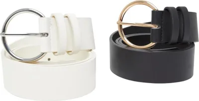 Obrázek produktu pro Pánský opasek Urban Classics BasicPolyuretanBelt 2-Pack whitesand+black - L/XL
