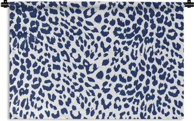 Produktbild von MuchoWow® Wandteppich Wandbehang Panther Druck - Blau - Flecken 120x80 cm Tapisserie Dekoration Wandtuch - Wanddekorationen - Wandtücher