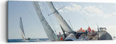 Produktbild von Bild auf Leinwand - Leinwandbild - Segelschiff Meer - 90x30cm - Wand Bild - Wanddeko - Wandbilder - Leinwanddruck - Bilder - Kunstdruck - Wanddekoration - Leinwand bilder - Wandkunst - AB90x30-4032