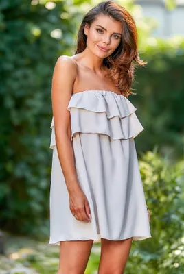 Zdjęcie produktu dla Awama Sukienka damska mini Guinerad A299 beżowa L/XL