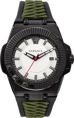 Produktbild von Versace VEDY00419 Chain Reaction weiss schwarz grün Silikon Herren Uhr NEU