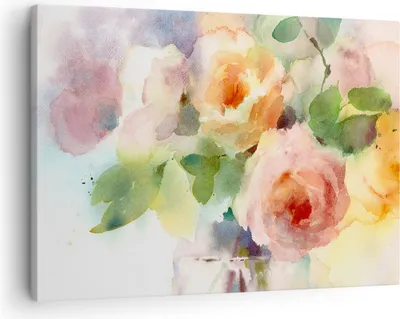 Produktbild von Bild auf Leinwand - Leinwandbild - Rose Blume Garten - 70x50cm - Wand Bild - Wanddeko - Wandbilder - Leinwanddruck - Bilder - Kunstdruck - Wanddekoration - Leinwand bilder - Wandkunst - AA70x50-3910