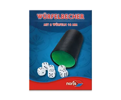 Produktbild von Noris Spiele Würfelbecher mit 6 Würfeln; 606151286