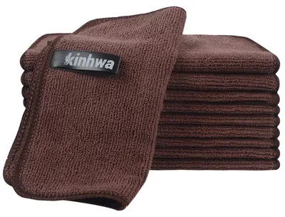 Image de Lot de 10 chiffons en microfibre pour la cuisine et l'usage domestique