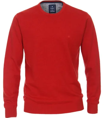 Produktbild von REDMOND Casual Herren Pullover Langarm Rundhals Comfort Rot XL