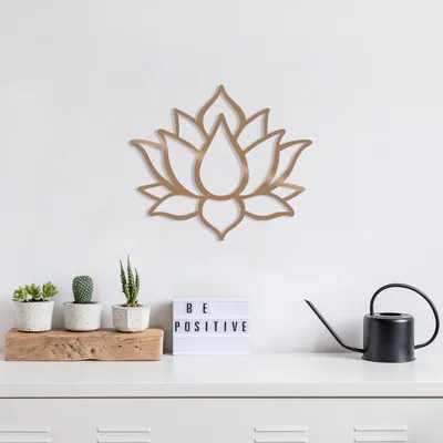 Produktbild von Wallity, Lotus Flower 1 - Copper, Wanddeko, Kupfer, Metall, 50 x 43 cm