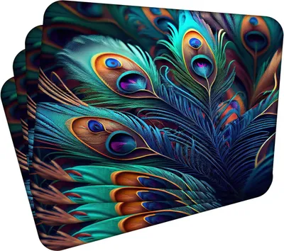 Obrázek produktu pro Sada 4 prostírání 40x30 cm Peacock Eye 1 prostírání Omyvatelné - žáruvzdorný korkový podklad odolává teplotám do 100 °C