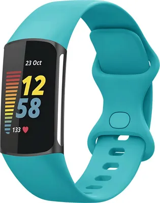 Productafbeelding van imoshion Siliconen bandje voor de Fitbit Charge 5 / 6 - L - Turquoise