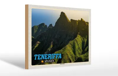 Produktbild von Holzschild Reise 30x20cm Teneriffa Spanien Anaga Gebirge