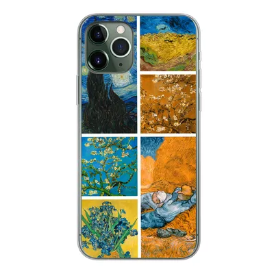 Produktbild von MuchoWow® Handyhülle Schutzhülle Hülle für iPhone 11 Pro Van Gogh - Collage - Alte Meister Silikon Softcase Handy Hülle - Handy