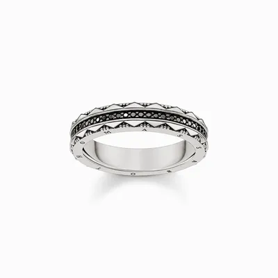 Produktbild von Thomas Sabo TR2106-643-11 Ring Herren Hieroglyphen-Ornamentik Schwarz Silber Gr. 68