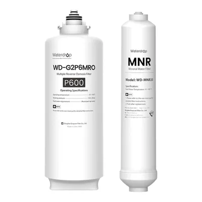 Obrázek produktu pro Filtr Waterdrop 1 WD-G2P6MRO a remineralizační filtr Waterdrop WD-MNR35 pro instalaci do potrubí