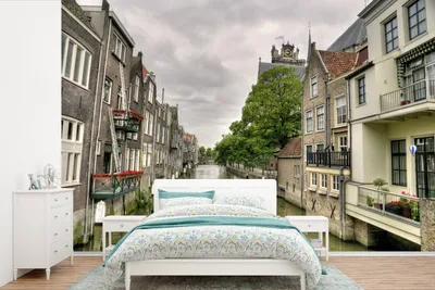 Produktbild von MuchoWow® Fototapete für Wohnzimmer oder Schlafzimmer Wandtapete Vinyl Motivtapete Häuser - Architektur - Niederlande - 390x260 cm - Papiertapete
