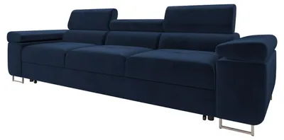 Produktbild von MIRJAN24 Schlafsofa Torezio 3 Bis, Couch mit Einstellbare Kopfstützen, 3-Sitzer mit Schlaffunktion, Wohnzimmer, 263x102x70-90 cm (Farbe: Polo 891)