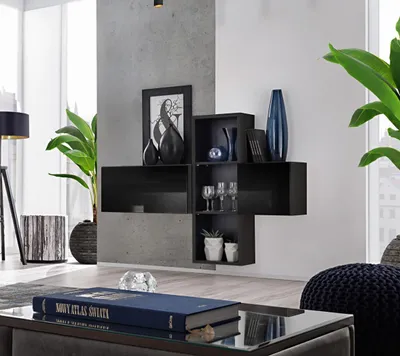 Produktbild von Designer Wand Regale Wohnzimmer  Luxus Holz Neu Möbel Stil Modern
