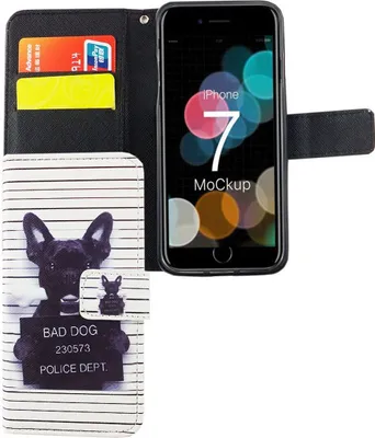 Produktbild von Handyhülle Tasche für Handy Apple iPhone SE 2020 Böser Hund Weiß