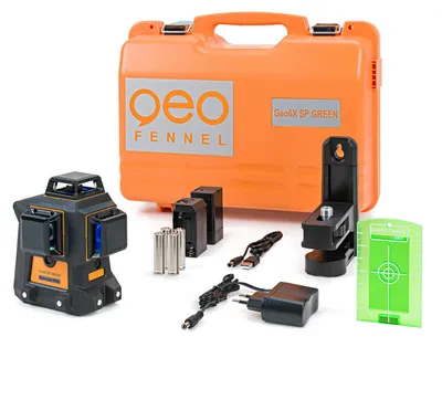Obrázok produktu pre geo-FENNEL Geo6-XR GREEN SP, 40 m, 3 mm/m, 3°, 60 m, Horizontálny / vertikálny, Zelená