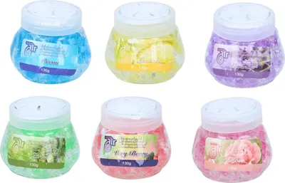 Image de 24x perles désodorisantes 130g parfum d'ambiance WC salle de bain boules boîtes distributeur appartement gel