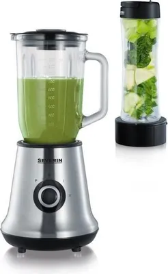 Obrázek produktu pro Stolní mixér, SEVERIN SM3737, 2 v 1 multifunkční mixér na smoothie, 500 W, skleněná nádoba 1 l, láhev 600 ml v ceně