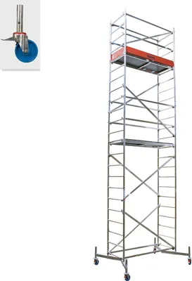 Produktbild von KRAUSE ClimTec Gerüst 7m inkl. Fahrrollensatz Ø 125mm