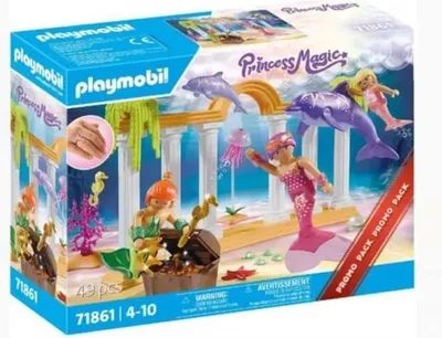 Produktbild von PLAYMOBIL Princess Magic Meerjungfrauenschatz mit Delfinen, 71861, 49 Teile, Ab 4 Jahren