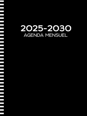 Productafbeelding van Agenda mensuel 2025-2030 - 6 ans Du 1 janvier 2025 jusqu'a le 31 Décember 2030