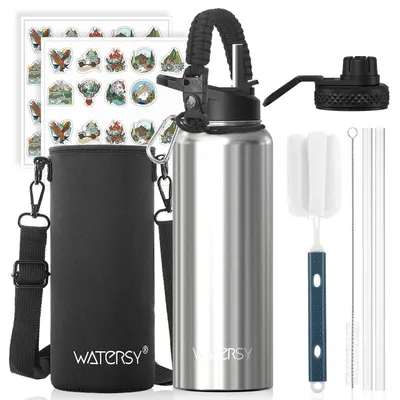 Produktbild von Thermosflasche Edelstahl 40oz/1200ml Vakuumisolierung Silber
