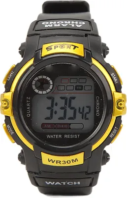 Image de Montre de sport, numérique, LCD, électronique, lumineuse, pour hommes, pour les activités de plein air, or
