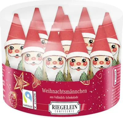 Produktbild von Riegelein Weihnachtsmann mit Mütze 140g