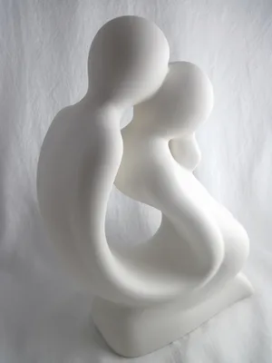 Produktbild von Skulptur Francis Paar "Der Kuss" kniend 42 cm