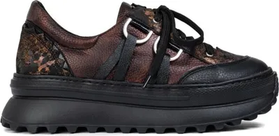 Zdjęcie produktu dla Skórzane Sneakersy Damskie Na Platformie Maciejka 06562-25 Czekoladowe 39