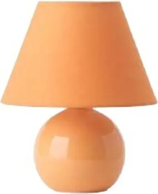 Immagine prodotto di Lampada da tavolo Brilliant Primo Altezza 23 cm In Vetroceramica Con paralume in tessuto In pesca